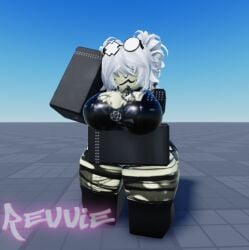 1girls 3d annoyed annoyed_expression artist_name big_ass big_breasts big_butt cleavage clothed clothing hikage_(xr_revvie) huge_ass huge_butt roblox robloxian self_upload tagme thick_ass thick_thighs white_hair xr_revvie