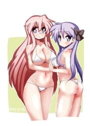 2females 2girls kagami_hiiragi lucky_star miyuki_takara