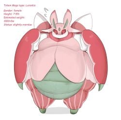 1girls anthro ass belly belly_expansion big_belly big_butt bloated blush bug close_to_bursting curvy_figure embarrassed expansion fat_rolls fecharis female female_only flower_petals flustered giantess heavy hi_res huge_belly huge_butt huge_hips hyper hyper_belly hyper_butt hyper_pregnancy inflation insects lurantis nintendo obese orchid_mantis overweight plant plant_girl plant_monster pokémon_(species) pokemon pokemon_(species) pregnancy pregnant pregnant_belly pregnant_female ready_to_pop red_eyes solo solo_female source_request standing stretched stretching tall text thick_thighs tired tsuchiinokocoin voluptuous wide_hips