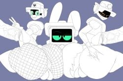 big_ass brawl_stars bunnysuit femboy larry_(brawl_stars) lawrie_(brawl_stars) r-t_(brawl_stars) senior_garabato thick_thighs