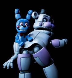 2024 2boys 3d 3d_(artwork) 3d_render animatronic animatronics ass ass bear bear_ears blue_body blue_eyes bowtie bunny bunny_ears color digital_media_(artwork) five_nights_at_freddy's five_nights_at_freddy's:_sister_location fnaf funny funtime_freddy_(fnafsl) hand_on_ass hand_on_butt hands_on_ass hat humor lmao looking_at_viewer looking_back male male_only no_ass pink_body pink_eyes puppet_bonnie_(fnafsl) rabbit rabbit_ears render robot robot_joints scottgames shitpost showing_ass showing_off showing_off_ass silly simple_background standing staring staring_at_viewer teeth white_body