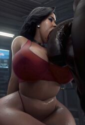 1boy1girl ai_generated big_ass big_breasts big_penis bra civitai curvy dark-skinned_male huge_ass huge_breasts huge_cock imminent_sex interracial kissing kissing_penis kneeling slutty_outfit tagme thick thick_thighs thong wide_hips