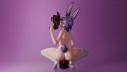 bunny_ears helmet khan_(paladins) naked paladins paladins_champions_of_the_realm rei_(paladins) weapon