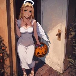 ai_generated angel angel_costume angel_wings attack_on_titan christa_lenz civitai cross_necklace female halloween halloween_costume halo historia_reiss pikachu1938 sandals shingeki_no_kyojin tagme trick_or_treat white_dress