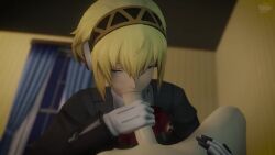 1boy 1girls aigis_(persona) animated audio blonde_hair blowjob cum cum_in_mouth cum_inside ejaculation face_fucking fellatio handjob human_on_robot licking licking_penis makoto_yuki misuzugon moan moaning oral oral_penetration oral_sex penetration penis penis_out persona persona_3 persona_3_reload pov robot robot_ass robot_girl robot_on_human sex short_hair smango3d sound stroking_penis tagme video voice_acted