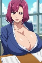 ai_generated angry angry_face big_breasts gigantic_breasts huge_breasts teacher ultrahentaisai