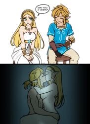 1boy 1girls link_(breath_of_the_wild) muis0802 nude wholesome_sex zelda_(breath_of_the_wild)