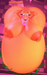 1girls belly bib big_belly big_breasts five_nights_at_freddy's five_nights_at_freddy's_2 huge_belly huge_belly_bulge hyper hyper_ass hyper_belly hyper_breasts hyper_butt toy_chica_(fnaf) toy_chica_(love_taste) vore vore_belly vorthomas82