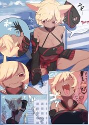 airplane anime_style black_clothing blonde_hair bra breasts catgirl city cleavage cloud clouds comic crouching crush crushing daytime destruction fingers giantess gloves grab grabbing hands holding licking macrophilia manga open_mouth picking_up pixiv red_clothing red_eyes rose run running shadow sharp_teeth short_hair shrunk skirt sky sleeves speech_bubble swallowing teeth tiny_person tongue tongue_out vore