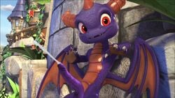 3d balls claws cum cumshot dragon edit ejaculation erection feral horn humanoid_penis male male_only orgasm penis presenting presenting_penis purple_scales purple_skin scales semi-anthro skylanders skylanders_academy solo spyro spyro_the_dragon unknown_artist vein veiny_penis video_games wings