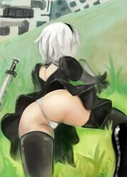 aponty cameltoe female nier nier:_automata solo thong upskirt yorha_2b