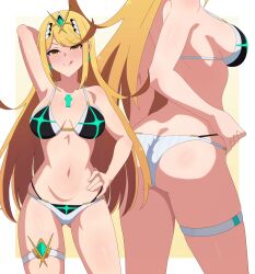 mythra from xenoblade (series) by guilegaze