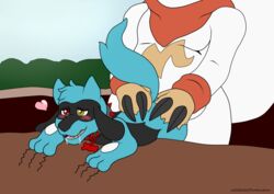 2boys anal anal_sex anthro blush collar dracul_the_riolu duo from_behind furry gay heart interspecies male male_only nintendo original_character penetration pokémon_(species) pokemon pokemon_(species) pokemon_dppt pokemon_rse ray_the_zangoose riolu sex size_difference text video_games watermark wildwolfproduction yaoi zangoose