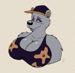 1girls 2024 2d 2d_(artwork) 2d_artwork anthro baseball_cap bear bear_girl bearimore big_breasts breasts bust busty busty_female cap cleavage digital_art digital_drawing_(artwork) digital_media_(artwork) female furry furry_female hat marc_acrylic polar_bear solo tagme the_adventures_of_corduroy ursid ursine white_fur