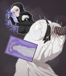1boy 1boy1girl 1girls anal_through_clothes artist_request ass big_ass big_butt byme byme_(bymetalala) censored censored_penis clothed clothed_penetration cross_section cum cum_in_pussy cum_in_uterus cum_inside cumming cumming_while_penetrating elden_ring elden_ring_nightreign female female_penetrated fromsoftware fucked_through_clothes fucked_through_dress fucked_through_skirt highres hood internal_cumshot internal_view large_ass large_butt male male/female male_penetrating male_penetrating_female nun nun's_habit nun_outfit penetration penetration_through_clothes penile penile_penetration penis penis_in_pussy sex sex_through_clothes straight undertaker_(nightreign)