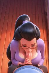 60fps ai_generated animated asian asian_female black_hair blowjob geisha glasses hair_bun hair_fetish handjob long_hair milf original_character pixar_style pov pulling_hair tagme thick_hair very_long_hair video wavy_hair