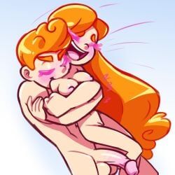 1boy 1girls balls big_penis breasts curly_hair female genderswap_(ftm) jude_(thousandarms) light-skinned_female light-skinned_male light_skin long_hair male naked naked_female naked_male nibbling nipples nude nude_female nude_male oc orange_hair original original_characters penis pink_eyelashes playful pussy rule_63 same_character selfcest testicles thousandarms