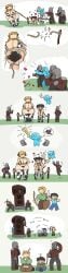 2d 2d_(artwork) alex_(minecraft) allay_(minecraft) big_breasts cow_bikini huge_breasts minecraft pillager_(minecraft) shovocklley steve_(minecraft) thick_thighs