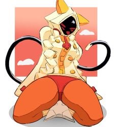 1girls arc_system_works blazblue blep cat_ears catgirl dark-skinned_female dark_skin facesitting fecharis feline female hoodie kaka_(blazblue) mask masked masked_female red_eyes sharp_teeth taintedcan2 tongue_out ﻿﻿taokaka