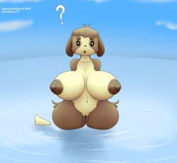 2018 ? animal_crossing anthro areola ber00 big_breasts breasts canid canine canis digby_(animal_crossing) erect_nipples eyebrows female fur furry furry_only hi_res huge_breasts large_breasts mammal naked nintendo nipples nude pussy rule_63 shih_tzu skullman777 solo tail thick_thighs video_games wide_hips