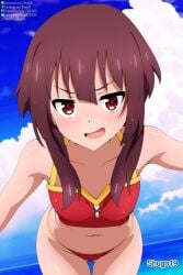 1girls 2d 2d_(artwork) 2d_artwork ass_visible_through_thighs bare_armpits bare_arms bare_belly bare_hands bare_hips bare_legs bare_midriff bare_navel bare_shoulders bare_skin bare_thighs belly belly_button bikini bikini_bottom bikini_only bikini_top blue_sky blush blush_face blushing_at_viewer blushing_female blushing_lines breasts brown-haired_female brown_eyebrows brown_hair clouds collarbone curvaceous curvaceous_body curvaceous_female curvaceous_figure curvaceous_hips curvaceous_teen curvy curvy_body curvy_female curvy_figure curvy_hips curvy_teen day daylight daytime digital digital_art digital_drawing digital_drawing_(artwork) digital_media digital_media_(artwork) exposed_armpits exposed_arms exposed_belly exposed_hips exposed_legs exposed_midriff exposed_navel exposed_shoulders exposed_skin exposed_thighs female female_focus female_only flat_belly flat_breasts flat_chest flat_chested frown frown_eyebrows frowning frowning_at_viewer groin hair_between_eyes halterneck high_resolution highres horizon hourglass_figure inguinal_crease inguinal_ligament kono_subarashii_sekai_ni_shukufuku_wo! lean_figure leaning leaning_forward long_hair looking_at_viewer megumin midriff narrow_waist navel ocean open_mouth open_mouth_smile outdoor outdoors outside parted_lips petite petite_body petite_breasts petite_female petite_girl petite_tits red-eyed_female red_bikini red_bikini_bottom red_bikini_top red_eyes red_string_bikini red_swimsuit red_swimwear sea seaside shoulders shugo19 sidelocks sky slender_body slender_waist slim_waist small_breasts smile smiley_face smiling smiling_at_viewer smooth_chest smug smug_expression smug_eyes smug_face smug_grin smug_smile solo standing string_bikini swimsuit swimwear thick_thighs thigh_gap thighs tongue upper_body wide_hips