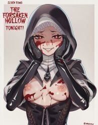 1girls artist_request blood breasts clothed elden_ring elden_ring_nightreign fromsoftware hood neolurker nipples nun nun's_habit nun_outfit undertaker_(nightreign)