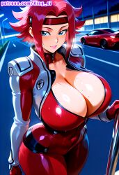 1female 1girls absurd_res ai_assisted ai_generated ass big_ass big_breasts big_butt big_thighs blue_eyes breasts code_geass female flipped_hair headband high_resolution highres kallen_stadtfeld king_ai kouzuki_kallen large_ass large_breasts large_butt massive_ass massive_breasts massive_butt massive_thighs pilot_suit red_bodysuit red_hair short_hair stable_diffusion thick_ass thick_butt thick_legs thick_thighs thighs