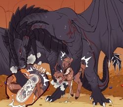 aciel_viskaff anal anthro antlers ass beige big_butt big_ears big_penis black_body black_scales blood bodily_fluids bone bottomless bottomless_anthro breath brown_body bruised claws clothed clothing cum cum_inside deer digital_media_(artwork) dominant dominant_male dragon dragon_horn dragon_tail duo ejaculation erection extreme_size_difference fainting femboy feral finger_claws finger_fetish finger_in_mouth finger_play fingers fur genital_fluids genitals gold_(metal) gold_jewelry hair hi_res hoard hooves horn huge_butt huge_cock internal internal_anal jewelry knot knotted_penis long_tail looking_pleasured male male/male male_penetrating mammal markings melee_weapon membrane_(anatomy) membranous_wings mori_redford mule_deer mythological_creature mythological_scalie mythology new_world_deer nude open_mouth panting pawsmasher penetration penile penis pile_of_gold pillar red_markings rogue saliva saliva_on_tongue saliva_string scabbard scales scalie sex size_difference slamming smile smirk spots spread_wings submissive sword tail teeth text thick_thighs thief thief_outfit toe_claws tongue tongue_out treasure waist_grab weapon wide_hips wings