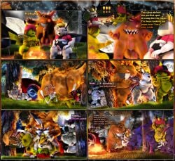 2025 3_toes 3d_(artwork) 4_fingers 5_fingers 6_panel_comic alternative_fashion anal anthro anthrofied ass balls belly big_balls big_butt big_penis black_tail_tip blonde_hair bodily_fluids bottomless bound bracelet brown_hair campfire camping clefable clothed clothing comic cookie cooking_pot cuffs_(clothing) cum cum_inside dappled_light dialogue digital_media_(artwork) dipstick_tail dizzy_eyes dominant double_penetration dripping emo erection evil_grin exclamation_point eye_scar eyewear facial_scar fan_character feet fellatio fingers floating food forest fur generation_1_pokemon gengar genital_fluids genitals ghost glasses grass grey_eyes group group_sex hair hanging_by_feet hanging_by_wrists hat hat_only headgear headgear_only headwear headwear_only hi_res hill huge_balls huge_cock huge_tongue inflation jacket jacket_vest jewelry kozmar leaf leaking_precum licking light logo macaron_(food) male male/male markings moobs moon moonlight moonwulf mostly_nude multicolored_body multicolored_fur musclegut muscular nintendo nipples oral orange_body orange_fur orange_sclera orgy overweight ozul_(moonwulf) penetration penile penis penis_lick piercing pikachu pink_body pink_hair pink_nipples pink_penis pink_penis_tip plant plap pokemon pokemon_(species) precum precum_drip purple_body purple_fur questionable_consent red_eyes requesting rimming rodent scar sex sex_request sharp_teeth shirt simple_eyes sitting sleeping smile sneaking snorlax source_filmmaker_(artwork) speech_bubble spiked_bracelet spikes spirit submissive tail tail_markings tan_body teeth thick_arms thick_penis thick_thighs toes tongue topwear tree tree_trunk trio two_tone_body two_tone_fur vest voyeur white_body yellow_body