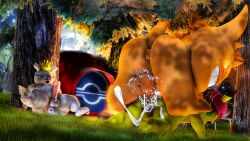 2025 3_toes 3d_(artwork) 4_fingers 5_fingers absurd_res after_orgasm alternative_fashion anthro anthrofied ass balls big_balls big_butt big_penis blonde_hair bodily_fluids brown_hair camping camping_tent clothing cum cum_inside digital_media_(artwork) ejaculation emo erection evil_grin eye_scar eyewear facial_scar fan_character feet fingers forest fur generation_1_pokemon gengar genital_fluids genitals ghost glasses glowing glowing_body grass group hair hat hat_only headgear headgear_only headwear headwear_only hi_res huge_balls huge_cock kozmar leaf light male male/male moon moonwulf mostly_nude musclegut muscular night nintendo orange_body orange_fur orange_sclera penis pikachu pink_penis plant pokemon pokemon_(species) questionable_consent rodent rough_sex scar sex sharp_teeth smile source_filmmaker_(artwork) spirit tan_body teeth thick_thighs tired toes tree tree_trunk trio yellow_body