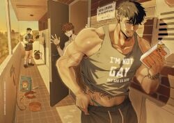 after_sex bara bite_mark canine collar doodlefish75 gay gay_for_pay gay_male gay_sex humiliated humiliation leash masculine_male money muscular muscular_male prostitute prostitution puppyplay straight_male yaoi