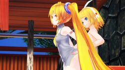 16:9_aspect_ratio 2girls 3d akita_neru animated arms_behind_back asymmetrical_hair black_legwear blonde blush breasts cum ejaculation female futa_on_female futanari green_eyes hair_ornament headphones high_resolution intersex kagamine_rin legs long_hair mikumikudance mmd multiple_girls nail_polish necktie nipples onsen open_mouth orgasm penis ponytail pool ribbon sex side_ponytail skirt sound tagme taken_from_behind tied_hair tongue uncensored vagina vaginal video vocaloid white_ribbon yellow_eyes yellow_nails yellow_necktie