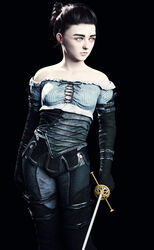 1girls arya_stark clothing female female_only game_of_thrones renderanon_(artist) solo tagme