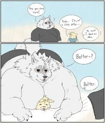 :3 anthro bara canid canine canis chubby cuddling cute death_(puss_in_boots) duo fat fat_male furry gay harukaroto humor idk_what_to_tag_it male moobs muscular_male overweight overweight_male puss_in_boots:_the_last_wish puss_in_boots_(dreamworks) puss_in_boots_(film) puss_in_boots_(franchise) puss_in_boots_the_last_wish red_eyes size_difference smothering snuggle tongue wholesome wolf yaoi