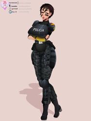 1girls body_armor brown_hair brunette camouflage clothed dark_hair facepaint female female_only large_breasts law-zilla mira_(rainbow_six) national_personification rainbow_six rainbow_six_siege solo southern_european spain spanish spanish_flag tagme thick_thighs tom_clancy wide_hips