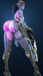 1futa 3d ass balls big_ass cock-tail dat_ass dickgirl erection futa_only futanari intersex mitrild-sfm overwatch penis solo solo_futa source_filmmaker testicles widowmaker