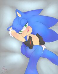 absurd_res anthro barefoot blue_fur blush dakimakura dakimakura_design disembodied_hand duo fur futuregalaxea green_eyes groping half-closed_eyes hedgehog laying_down looking_at_viewer male male_only mammal masturbation nipple_play shadow_the_hedgehog signature solo_focus sonadow sonic_(series) sonic_the_hedgehog tongue tongue_out