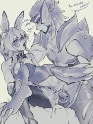 anima_squad_series animal_genitalia battle_bat_xayah canon_couple league_of_legends original_design rakan riot_games shark_boy straight_sex xayah