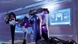 1girls 3d anal anal_masturbation anal_object_insertion anal_penetration animated anus areolae ass blender breasts dildo female female_only masturbation niodreth nipples no_sound overwatch pussy sex_toy solo video widowmaker