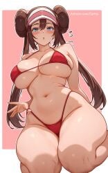1girls alternate_breast_size arm_behind_back bare_arms bare_belly bare_calves bare_chest bare_hands bare_hips bare_knees bare_legs bare_midriff bare_navel bare_shoulders bare_skin bare_thighs belly belly_bulge belly_button bewitching_thighs big_breasts bikini bikini_bottom bikini_only bikini_top blue_eyes blue_eyes_female blush blush_face blushing_at_viewer blushing_female blushing_lines breasts brown_eyebrows brown_hair brown_hair_female busty busty_female busty_girl cap cetta_(cettadvd) child_bearing_hips collarbone curvaceous curvaceous_body curvaceous_female curvaceous_figure curvaceous_hips curvaceous_thighs curvy curvy_body curvy_female curvy_figure curvy_hips curvy_thighs digital digital_art digital_drawing digital_drawing_(artwork) digital_media digital_media_(artwork) exposed_arms exposed_belly exposed_chest exposed_hips exposed_legs exposed_midriff exposed_navel exposed_shoulders exposed_skin exposed_thighs female female_focus female_only fertile_hips fingers groin hair_between_eyes hair_bun halterneck hand_behind_back head_tilt high_resolution highleg_bikini highleg_bikini_bottom highleg_swimsuit highres hourglass_figure huge_boobs huge_breasts inframammary_fold inguinal_crease inguinal_ligament knees large_boobs large_breasts lean_figure legs_folded long_hair looking_at_viewer looking_down looking_down_at_viewer midriff narrow_waist navel open_mouth parted_lips pink_background plump_breasts plump_thighs pokemon red_bikini red_bikini_bottom red_bikini_top red_string_bikini red_swimsuit red_swimwear rosa_(pokemon) seductive seductive_body seductive_cleavage seductive_female seductive_hips seductive_thighs seductive_woman seiza shiny_belly shiny_breasts shiny_legs shiny_skin shiny_thighs shoulders simple_background sitting sitting_on_knees slender_body slender_waist slim_waist solo string_bikini swimsuit swimwear thick_hips thick_thighs thighs tilted_head twintails twintails_(hairstyle) underboob upper_body white_border wide_hips