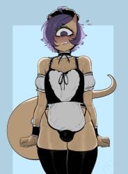 1boy ansel_(anaid) bulge color color_edit colored colored_sketch coloring_page colorshun femboy femboy_only krekk0v maid maid_outfit maid_uniform male male_only purple_hair rubber standing