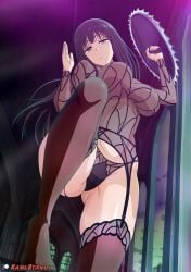 1girls adult adult_female alternate_breast_size ass_visible_through_thighs belly big_breasts black_garter_belt black_garter_straps black_hair black_hair_female black_panties black_underwear breasts brown_legwear brown_stockings brown_thigh_highs brown_thighhighs busty busty_female busty_girl collarbone curvaceous curvaceous_ass curvaceous_body curvaceous_female curvaceous_figure curvaceous_hips curvy curvy_ass curvy_body curvy_female curvy_figure curvy_hips digital digital_art digital_drawing digital_drawing_(artwork) digital_media digital_media_(artwork) elbows feet female female_focus female_only fingers foot_up garter_belt garter_straps groin half-closed_eyes half_naked half_nude head_tilt high_resolution highres indoor indoor_nudity indoors inframammary_fold inguinal_crease inguinal_ligament kami_otaku knee_up knees large_boobs large_breasts lean_figure leg_up legwear lingerie lingerie_only lingerie_panties long_hair looking_at_viewer mature mature_female midriff naked naked_female naked_woman narrow_waist nude nude_female nudity osaragi_(sakamoto_days) panties parted_lips plump_breasts purple_eyes purple_eyes_female sakamoto_days saw semi_nude shoulders slender_body slender_waist slim_waist solo standing stockings thick_thighs thigh_highs thighhighs thighs tilted_head underboob underwear wide_hips