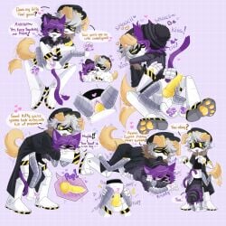 1boy1girl cat_ears dog_ears doggy_style jesterjerk male/female murder_drones n_(murder_drones) roleplay uzi_(murder_drones)