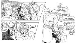 ... 2boys 2d 2d_(artwork) 2d_artwork 2male 2man 2men angry angry_eyes angry_face blowjob blush blush_lines blushing_male chest_scar clothed clothing comic comic_page cumming cumming_on_face dressed earrings english english_commentary english_dialogue english_language english_text eye_scar facial facial_hair fellatio fully_clothed fully_clothed_male fully_dressed gay gay_blowjob gay_male gay_sex grayscale heavy_breathing homo homoerotic homosexual homosexual_male homosexual_sex male male_only mini_comic muscular_male one_piece onomatopoeia oral oral_penetration oral_sex page_3 pubic_hair roronoa_zoro sanji sanji_(one_piece) shocked shocked_expression shocked_eyes short_hair sinkurteeth suprised suprised_expression suprised_eyes suprised_face suprised_look uncolored vinsmoke_sanji zoro_(one_piece)