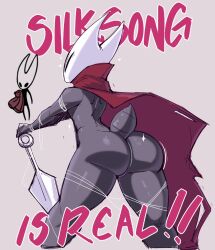 1girls big_ass big_butt black_body black_skin bubble_ass bubble_butt bug bug_girl garp_sand hollow_knight hornet_(hollow_knight) large_ass large_butt silksong