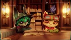 1boy 1girl 3d 3d_animation anthro anthro_on_anthro ass big_ass bouncing_ass breasts clothed dick female female_on_male league_of_legends library male moaning_in_pleasure nipples nude pussy reverse_cowgirl_position riot_games small_breasts smirk sound_warning tagme teemo teemoty vaginal_penetration vex_(league_of_legends) video voice_acted yordle