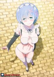 1girls bare_arms bare_belly bare_hands bare_hips bare_midriff bare_navel bare_skin bare_thighs belly belly_button big_breasts blue_eyebrows blue_eyes blue_eyes_female blue_hair blue_hair_female blush blush_face blushing_at_viewer blushing_female blushing_lines bra breasts busty busty_female busty_girl cleavage closed_mouth_smile collarbone curvaceous curvaceous_body curvaceous_female curvaceous_figure curvaceous_hips curvy curvy_body curvy_female curvy_figure curvy_hips digital digital_art digital_drawing digital_drawing_(artwork) digital_media digital_media_(artwork) exposed_arms exposed_belly exposed_hips exposed_midriff exposed_navel exposed_skin exposed_thighs female female_focus female_only fingers full_body groin high_resolution highres hourglass_figure huge_breasts kami_otaku knees large_boobs large_breasts lean_figure legs legwear looking_at_viewer looking_up looking_up_at_viewer midriff narrow_waist navel outdoor outdoor_nudity outdoors outside panties plump_breasts re:zero_kara_hajimeru_isekai_seikatsu rem_(re:zero) short_hair shoulders slender_body slender_waist slim_waist smile smiley_face smiling smiling_at_viewer smirk solo standing stockings thick_thighs thigh_highs thighhighs thighs underwear white_bra white_legwear white_panties white_stockings white_thigh_highs white_thighhighs white_underwear wide_hips