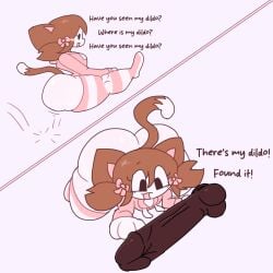ass ass_bounce black_dildo bouncing_ass brown_hair cat cat_ears cat_tail catboy catgirl dickgirl dickgirl/female dildo fanart fat_ass feline furry futanari girly girly_boy hopping idksterling jenny(character_from_a_discord_user) kitten lab_oom2 pink roblox sissy text text_bubble thick_thighs trans_girl trans_woman transfem transgender transgender_woman twintails twintails_(hairstyle) white_fur