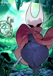 1girls big_ass big_butt black_body black_skin bubble_ass bubble_butt bug bug_girl disabledfetus hollow_knight hornet_(hollow_knight) large_ass large_butt silksong