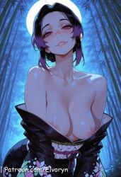 ai_generated arms_at_sides ass_visible_through_thighs belt belt_buckle black_hair breasts buckle building butterfly_hair_ornament butterfly_print buttons clothes_lift cloud cloudy_sky demon_slayer east_asian_architecture elvoryn female female_cloth female_on_cloth forehead full_body gradient_hair groin hair_ornament haori highleg highleg_panties jacket japanese_clothes kimetsu_no_yaiba kochou_shinobu large_breasts lips long_sleeves looking_at_viewer multicolored_hair night night_sky outdoors panties parted_bangs parted_lips pleated_skirt purple_eyes purple_hair rooftop sandals sheath shinobu short_hair skirt skirt_lift sky socks solo standing sword thigh_gap thighs thong underwear upskirt weapon white_belt wide_sleeves wind wind_lift zouri